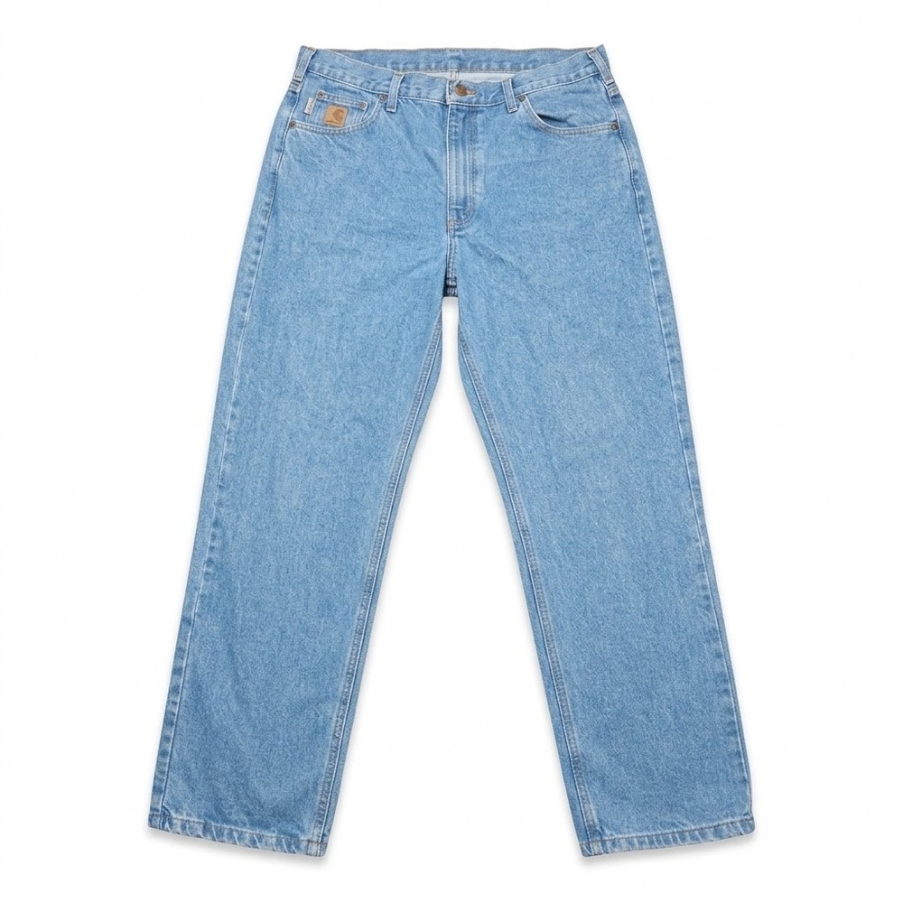Carhartt B18 STW Mens 38x30 Traditional Fit Straight Leg Stonewash Denim Jeans
